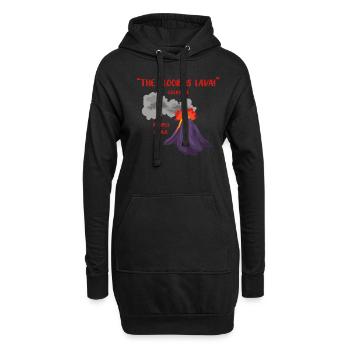 Pompéi Le sol est de la lave Le sol est de la lave - Sweat-shirt à capuche long Femme - noir - Devant