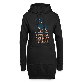 Obsessive Dachshund Disorder Dackel Hund - Hoodie-Kleid - Schwarz - Vorne