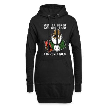 Penny Kapitän Meme – Sangria einverleiben - Hoodie-Kleid - Schwarz - Vorne