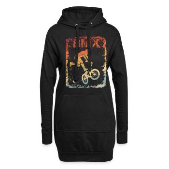 Vintage BMX Rider - Cadeau de cascade de vélo - Sweat-shirt à capuche long Femme - noir - Devant