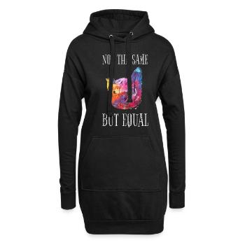 Vegan Tierschutz Not The Same But Equal Veganer - Hoodie-Kleid - Schwarz - Vorne