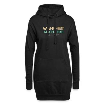 Wahrheit macht Frei Bibel lesen Wort Gottes - Hoodie-Kleid - Schwarz - Vorne