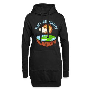 Flat Earth Sun - Flat Earth Society - Sweat-shirt à capuche long Femme - noir - Devant