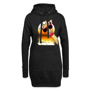 giraffe - Hoodie-Kleid - Schwarz - Vorne