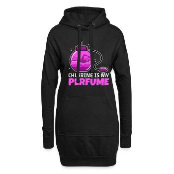 Chlorine is my perfume - Sweat-shirt à capuche long Femme - noir - Devant