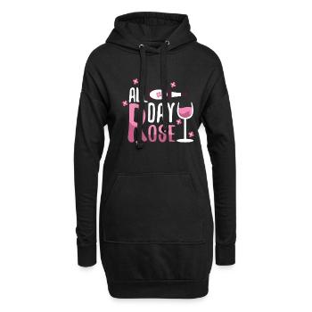 Rose all day - Hoodie-Kleid - Schwarz - Vorne