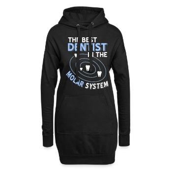 Zahnarzt - Bester Zahnarzt - Hoodie-Kleid - Schwarz - Vorne