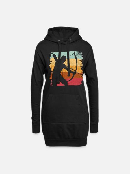 Bogenschütze Bogenschießen Bogensport - Hoodie-Kleid - Schwarz