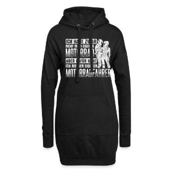 Ich habe zwar nicht mein eigenes Motorrad Bikerin - Hoodie-Kleid - Schwarz - Vorne