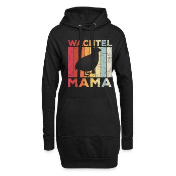 Wachtel Mama Geschenk für Wachtelhalterin Wachtel - Hoodie-Kleid - Schwarz - Vorne