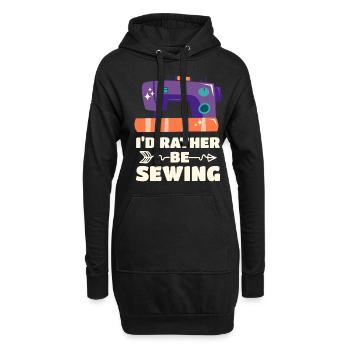 Nähen Schneidern - Hoodie-Kleid - Schwarz - Vorne