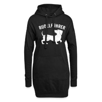 Dachshund Dackel Rauhaardackel Rudelführer Hundeli - Hoodie-Kleid - Schwarz - Vorne