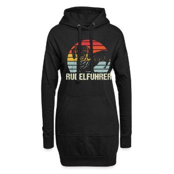 Dachshund Dackel Rauhaardackel Rudelführer Hundeli - Hoodie-Kleid - Schwarz - Vorne