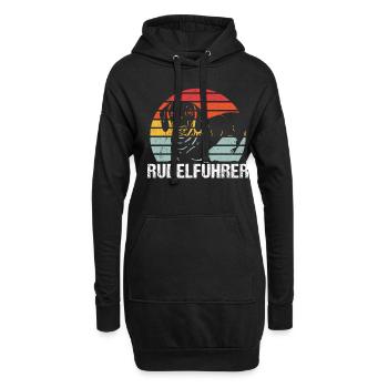 Dachshund Dackel Rauhaardackel Rudelführer Hundeli - Hoodie-Kleid - Schwarz - Vorne