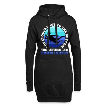 The closer i get to the bottom the farther i am fr - Hoodie-Kleid - Schwarz - Vorne