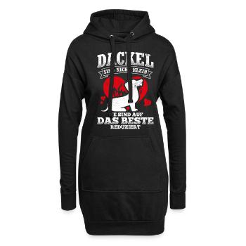 Dackel sind auf das Beste Reduziert Dackel Geschen - Hoodie-Kleid - Schwarz - Vorne