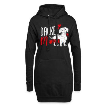 Dackel Mama Hundeliebhaber Dachshund Muttertag Dac - Hoodie-Kleid - Schwarz - Vorne