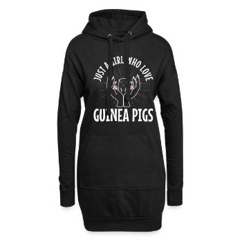 Just A Girl Who Love Guinea Pigs - Hoodie-Kleid - Schwarz - Vorne
