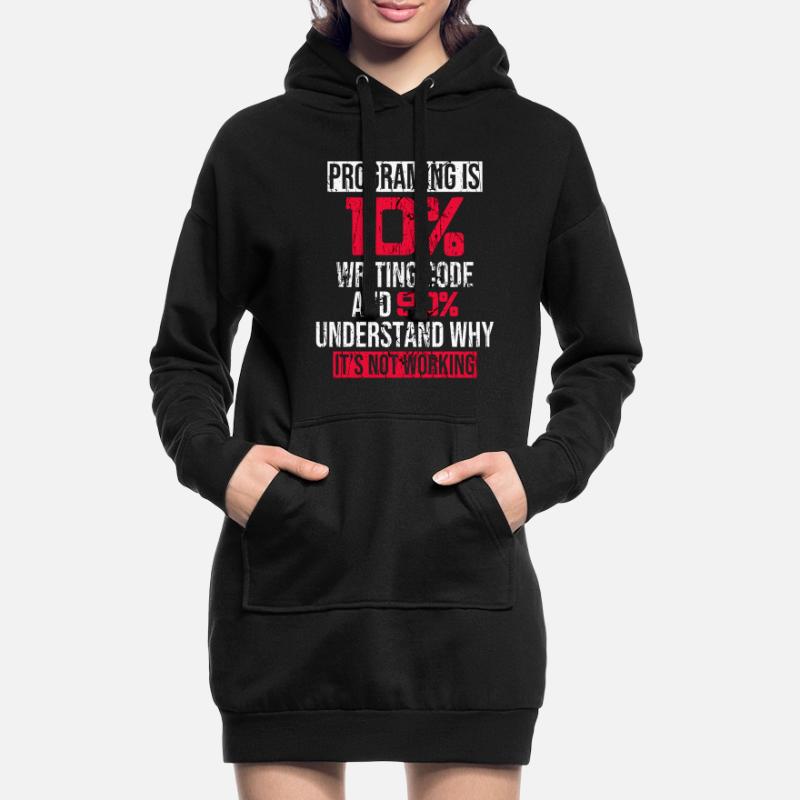 Funny Programming Is Writing Code Hoodie-Kleid