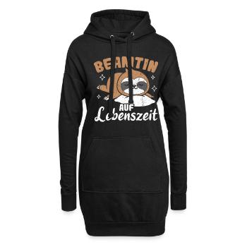 Beamtin auf Lebenszeit - Beamtin Kaffee Job Gesche - Hoodie-Kleid - Schwarz - Vorne