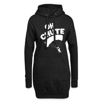 Funny Sky Diving Oh Chute - Hoodie-Kleid - Schwarz - Vorne