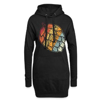 Hopfen Vintage Retro Craft Bier Liebhaber Brauen G - Hoodie-Kleid - Schwarz - Vorne