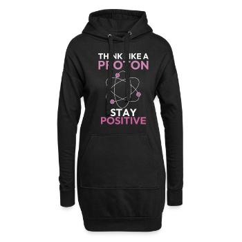 Funny Chemistry Think Like Protons Positive - Hoodie-Kleid - Schwarz - Vorne