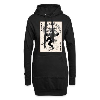 JOKER Karte Spielkarten Joker Kostüm Karte Karneva - Hoodie-Kleid - Schwarz - Vorne