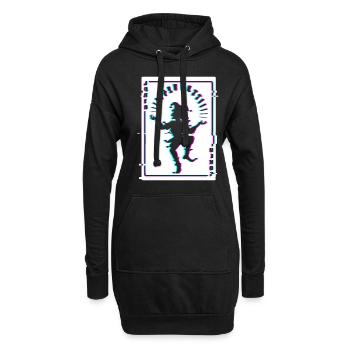 JOKER Karte Spielkarten Joker Kostüm Karte Karneva - Hoodie-Kleid - Schwarz - Vorne