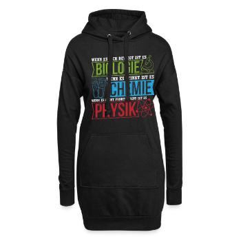 Wenn Es Sich Bewegt Ist Es Biologie Chemie Physik - Hoodie-Kleid - Schwarz - Vorne