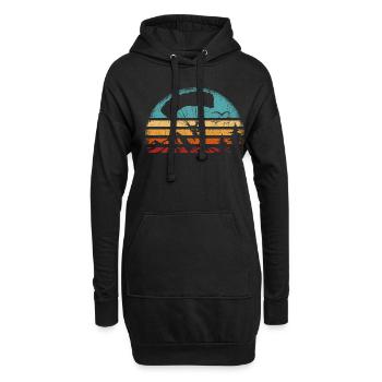 Paragliding Gleitschirmflieger Pilot Vintage Parag - Hoodie-Kleid - Schwarz - Vorne