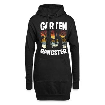 Garten Gangster Gärtnern Gartenarbeit Geschenk - Hoodie-Kleid - Schwarz - Vorne