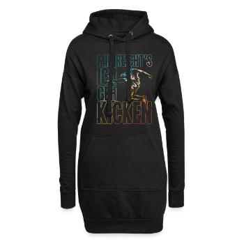 Mir reichts ich geh kicken Fußball Fußballer Gesch - Hoodie-Kleid - Schwarz - Vorne