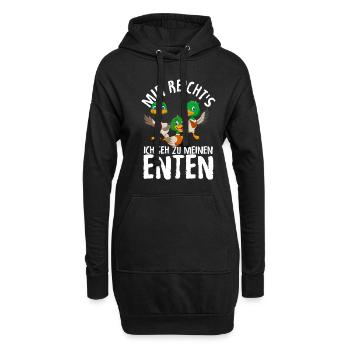 Mir reichts ich geh zu meinen Enten Entenzüchter G - Hoodie-Kleid - Schwarz - Vorne