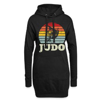 Vintage Judo Judoka - Hoodie-Kleid - Schwarz - Vorne