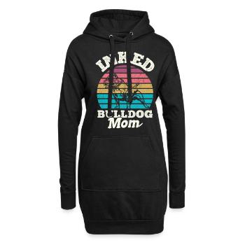 Bulldog Mama Tätowiert Old English Bulldog Mom Tat - Hoodie-Kleid - Schwarz - Vorne