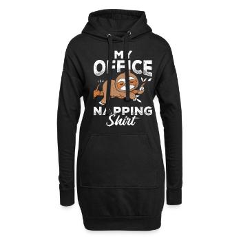 This Is My Office Napping Shirt Faultier Geschenk - Hoodie-Kleid - Schwarz - Vorne