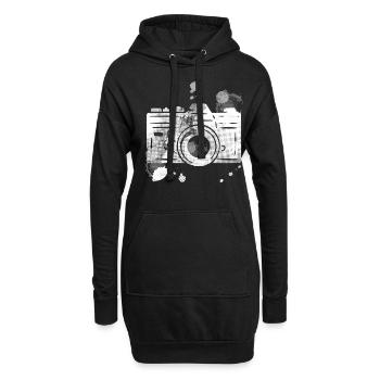 Kamera Fotograf Photographie Kreative Farblich - Hoodie-Kleid - Schwarz - Vorne
