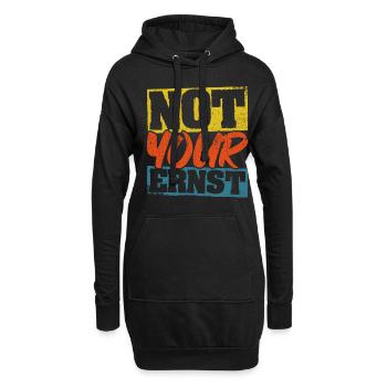 Not Your Ernst Nicht dein Ernst Denglisch als Gesc - Hoodie-Kleid - Schwarz - Vorne