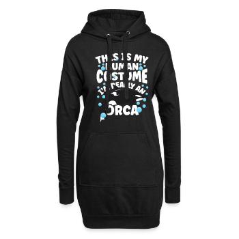 Funny I'm An Orca - Hoodie-Kleid - Schwarz - Vorne