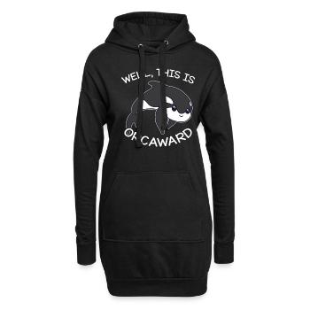 Funny This Is Orcaward Orca - Hoodie-Kleid - Schwarz - Vorne