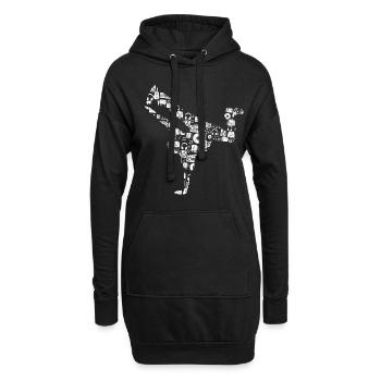 Breakdance Street Dance schnelle Bewegung Dance Ge - Hoodie-Kleid - Schwarz - Vorne