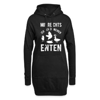 Mir reichts ich geh zu meinen Enten Entenzüchter S - Hoodie-Kleid - Schwarz - Vorne