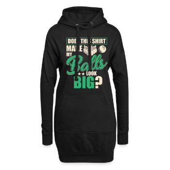 Funny Bowling Make My Balls Looks Big - Hoodie-Kleid - Schwarz - Vorne