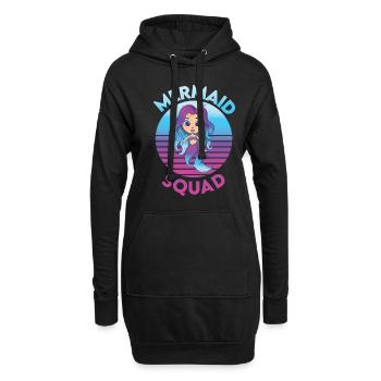 Sea Maid Squad - Hoodie-Kleid - Schwarz - Vorne