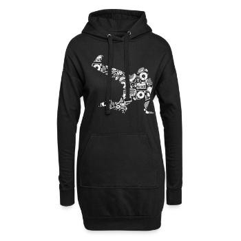 Breakdance Street Dance schnelle Bewegung Dance Ge - Hoodie-Kleid - Schwarz - Vorne