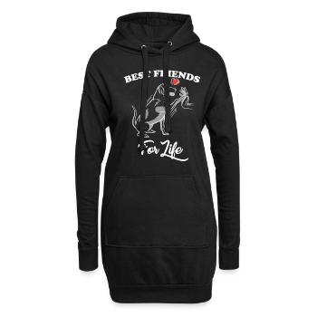 Bestfriends For Life - Hoodie-Kleid - Schwarz - Vorne