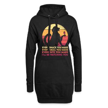Funny Dog Every Meal You Make - Hoodie-Kleid - Schwarz - Vorne