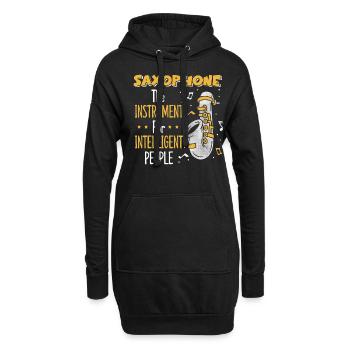 Saxophone The Instrument For Intelligent People - Hoodie-Kleid - Schwarz - Vorne