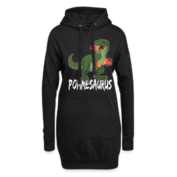 Pommesaurier Pommes Frites Dinosaurier T Rex Fritt - Hoodie-Kleid - Schwarz - Vorne
